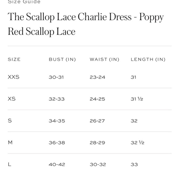 Hill House The Scallop Lace Charlie Dress Red XS NWT - Picture 6 of 12